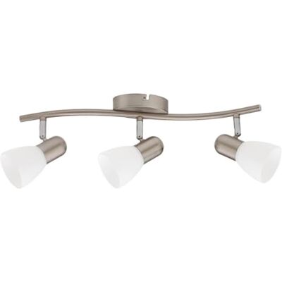 WatioWave Taklampa 3xE14 i nickel, perfekt för allmän belysning i moderna rum och utrymmen. WatioWave Taklampa 3xE14 i nickel, perfekt för allmän belysning i moderna rum och utrymmen.