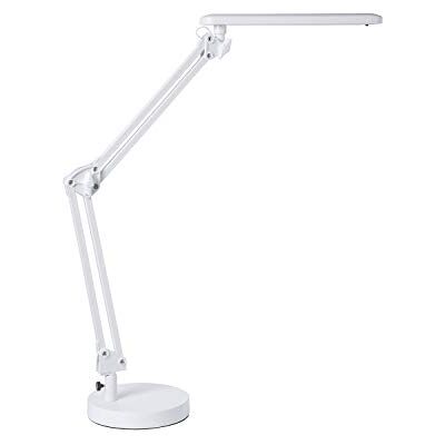 ALCO 963-10 LED-skrivbords-/arbetsplats lampa med runt stativ och praktisk dubbelarm, vit, på- och avbrytare, 20 LED, plast, 7 watt, ca 60,7 x 16 x 44 cm ALCO 963-10 LED-skrivbords-/arbetsplats lampa med runt stativ och praktisk dubbelarm, vit, på- och avbrytare, 20 LED, plast, 7 watt, ca 60,7 x 16 x 44 cm