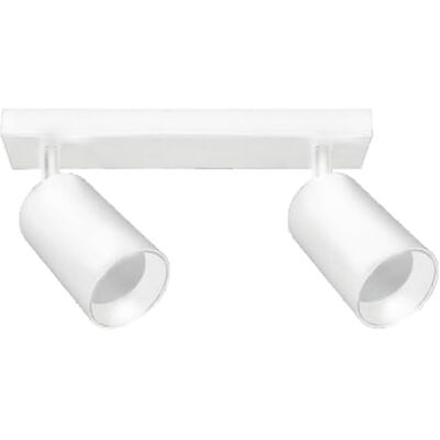Glowster Vitt riktbart LED-rör med 2 GU10-baser och utbytbara guldringar, perfekt för dekorativ och omgivande belysning. Glowster Vitt riktbart LED-rör med 2 GU10-baser och utbytbara guldringar, perfekt för dekorativ och omgivande belysning.