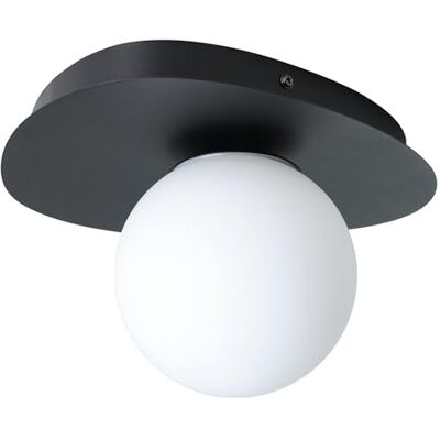 EGLO LED vägglampa Castrivido, badrumslampa i svart metall med vit glaskula, inkl G9 varmvit lampa, IP44, för badrumsvägg EGLO LED vägglampa Castrivido, badrumslampa i svart metall med vit glaskula, inkl G9 varmvit lampa, IP44, för badrumsvägg