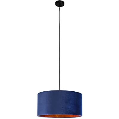 Smartwares Pendellampa, IDE-60058, blå sammet, 40 cm Ø, E27-sockel Smartwares Pendellampa, IDE-60058, blå sammet, 40 cm Ø, E27-sockel
