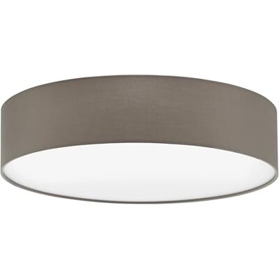EGLO Taklampa Pasteri, taklampa med 3 lampor, modern, vardagsrum av textil och plast i vitt, taupe, hallampa, tak med E27-sockel, Ø 57 cm EGLO Taklampa Pasteri, taklampa med 3 lampor, modern, vardagsrum av textil och plast i vitt, taupe, hallampa, tak med E27-sockel, Ø 57 cm