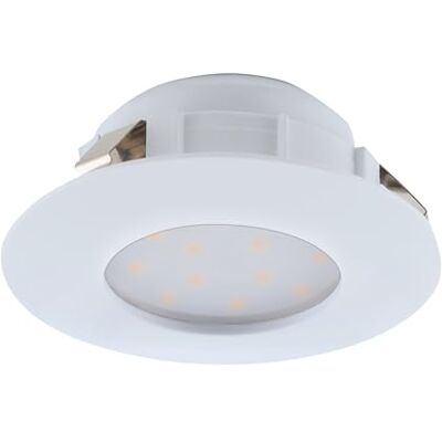 EGLO LED infälld spotlight Pineda, LED-spotlight av plast, LED-infälld lampa i vitt, infälld spotlight LED-platt, Ø 7,8 cm EGLO LED infälld spotlight Pineda, LED-spotlight av plast, LED-infälld lampa i vitt, infälld spotlight LED-platt, Ø 7,8 cm