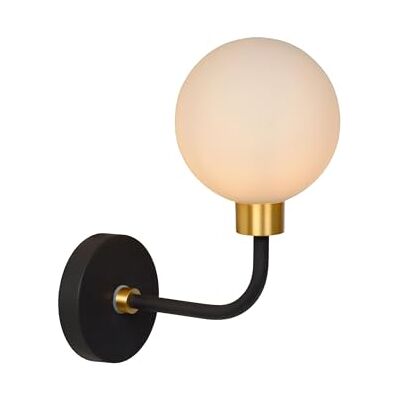 LUCIDE Vägglampa, 33 W, Svart, Matt Guld/Mässing LUCIDE Vägglampa, 33 W, Svart, Matt Guld/Mässing