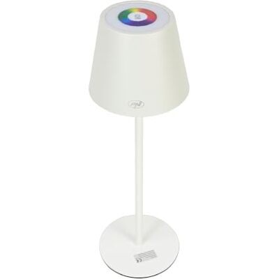 PNI LT05W bordslampa med 3W LED, 1800 mAh batteri, laddning via USB-C, 200 lumen, vitt ljus + RGB, pekknapp, dimbar, vit färg PNI LT05W bordslampa med 3W LED, 1800 mAh batteri, laddning via USB-C, 200 lumen, vitt ljus + RGB, pekknapp, dimbar, vit färg