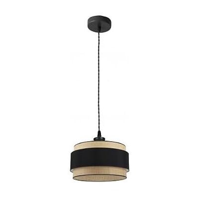 Zarivy Hänge 1 x E27 naturlig/svart, mått 30 x 30 cm, perfekt för miljö och belysning av utrymmen i hem och kontor. Zarivy Hänge 1 x E27 naturlig/svart, mått 30 x 30 cm, perfekt för miljö och belysning av utrymmen i hem och kontor.