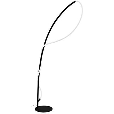 EGLO LED golvlampa Egidonella, 1 flambar golvlampa modern, golvlampa av stål och plast, vardagsrumslampa i svart, vit, lampa med avkopplingskontakt EGLO LED golvlampa Egidonella, 1 flambar golvlampa modern, golvlampa av stål och plast, vardagsrumslampa i svart, vit, lampa med avkopplingskontakt