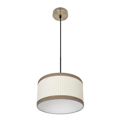 PRENDELUZ E27 ljushänge, beige läder, mått 30 x 30 cm, perfekt för dekoration och inredning av inomhusutrymmen. PRENDELUZ E27 ljushänge, beige läder, mått 30 x 30 cm, perfekt för dekoration och inredning av inomhusutrymmen.