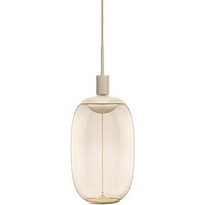 OSRAM Vintage pendelarmatur, beige, skräddarsydda ljusscenarier, rostfritt stål, perfekt för vardagsrum, modern design, vintagekänsla, 2 m textilkabel, 100 mm diameter, enkel montering OSRAM Vintage pendelarmatur, beige, skräddarsydda ljusscenarier, rostfritt stål, perfekt för vardagsrum, modern design, vintagekänsla, 2 m textilkabel, 100 mm diameter, enkel montering