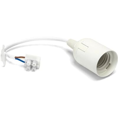 Blendend E27 plastlamphållare med terminalblock, vit, 3 stycken Blendend E27 plastlamphållare med terminalblock, vit, 3 stycken