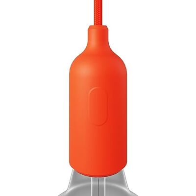 Creative E27 silikonlamphållare kit med dold strömbrytare och kabelklämma Orange Creative E27 silikonlamphållare kit med dold strömbrytare och kabelklämma Orange