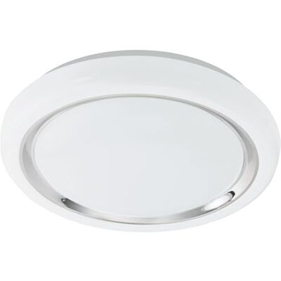 EGLO LED taklampa capasso, 1 glödlampa taklampa, vägglampa med kromring, material: stål och plast, färg: krom, vit, Ø: 34 cm EGLO LED taklampa capasso, 1 glödlampa taklampa, vägglampa med kromring, material: stål och plast, färg: krom, vit, Ø: 34 cm