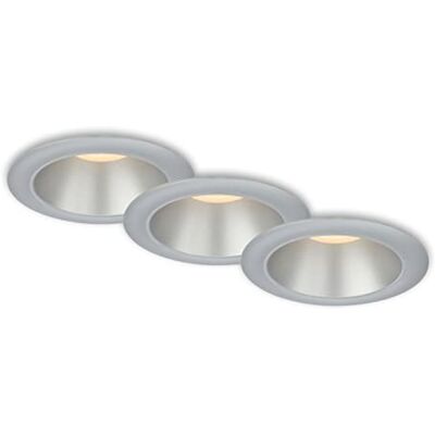 BRILONER Set med 3 infällda badrumslampor, infällda LED-lampor, IP44 stänkvattenskydd, varmvitt ljus, infälld spotlight badrum, krom matt silver, 95x54 mm. BRILONER Set med 3 infällda badrumslampor, infällda LED-lampor, IP44 stänkvattenskydd, varmvitt ljus, infälld spotlight badrum, krom matt silver, 95x54 mm.