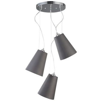 GTV – Taklampa, kasel 3 x E27, hängande lampa Ø 46 cm bred, vardagsrum, matbord, matsal, AC 220–240 V, 50/60 Hz 3 lampor grå GTV – Taklampa, kasel 3 x E27, hängande lampa Ø 46 cm bred, vardagsrum, matbord, matsal, AC 220–240 V, 50/60 Hz 3 lampor grå