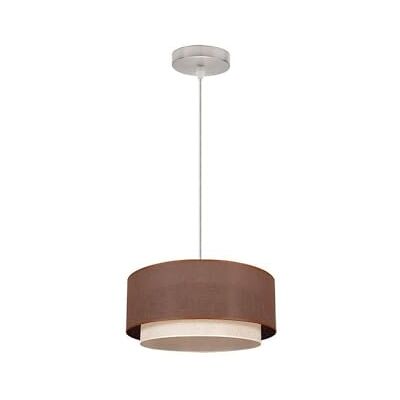 Zarivy 1L dubbelhänge i brunt och beige, cylindrisk form, perfekt för att dekorera och ge omgivande belysning. Zarivy 1L dubbelhänge i brunt och beige, cylindrisk form, perfekt för att dekorera och ge omgivande belysning.