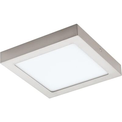 EGLO connect LED-taklampa Fueva-C, smart hem taklampa, material: Gjuten metall, plast, färg: Nickel matt, L: 22,5 x 22,5 cm, dimbar, vita nyanser och färger justerbar EGLO connect LED-taklampa Fueva-C, smart hem taklampa, material: Gjuten metall, plast, färg: Nickel matt, L: 22,5 x 22,5 cm, dimbar, vita nyanser och färger justerbar