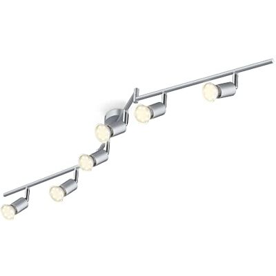 B.K.Licht LED takskena I spotlight I 6 spots I 3W I 250lm I 3.000K varmvit I justeras I titanfärgad B.K.Licht LED takskena I spotlight I 6 spots I 3W I 250lm I 3.000K varmvit I justeras I titanfärgad