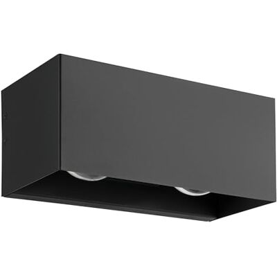 EGLO Vägglampa LESMO Svart L: 24cm B: 11.5cm H: 10.5cm IP44 3000K EGLO Vägglampa LESMO Svart L: 24cm B: 11.5cm H: 10.5cm IP44 3000K