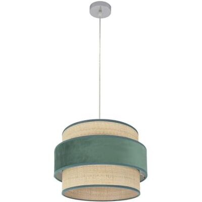 PRENDELUZ Hänge 1 x E27 krom/naturgrön, 40 x 40 cm perfekt för inredning och rumsmiljö. PRENDELUZ Hänge 1 x E27 krom/naturgrön, 40 x 40 cm perfekt för inredning och rumsmiljö.