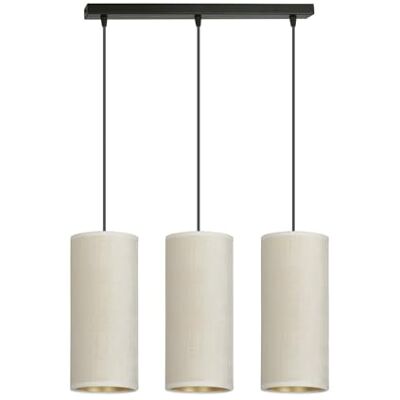 Emibig BENTE Taklampa bar svart med vit tygskärm, 3x E14 Emibig BENTE Taklampa bar svart med vit tygskärm, 3x E14