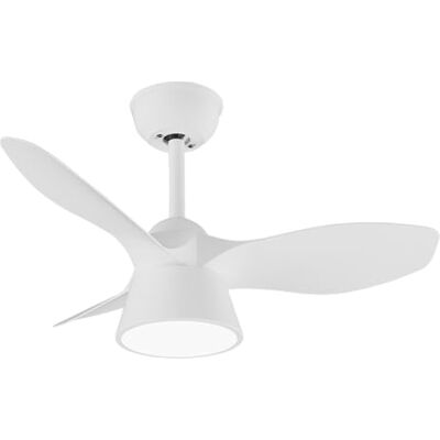 Eden Vit fläkt 3 blad, integrerad led 36 W 2680 lm, 3 justerbara temperaturer, 35/47,5 x 82 x 82 cm Eden Vit fläkt 3 blad, integrerad led 36 W 2680 lm, 3 justerbara temperaturer, 35/47,5 x 82 x 82 cm