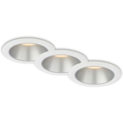 BRILONER Set med 3 infällda badrumslampor, infälld LED, IP44 stänkskyddad, varmvitt ljus, infälld spotlight badrum, vit silver, 95x54 mm BRILONER Set med 3 infällda badrumslampor, infälld LED, IP44 stänkskyddad, varmvitt ljus, infälld spotlight badrum, vit silver, 95x54 mm