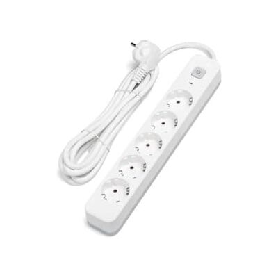 Glowster 5-vägs tysk grenuttag i L-serien med strömbrytare, längd 5 meter, 3G-kabel 1,5 mm² i elegant vit och grå, perfekt för att organisera ditt utrymme säkert och effektivt. Glowster 5-vägs tysk grenuttag i L-serien med strömbrytare, längd 5 meter, 3G-kabel 1,5 mm² i elegant vit och grå, perfekt för att organisera ditt utrymme säkert och effektivt.