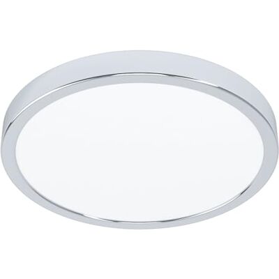 EGLO LED taklampa Fueva 5, Ø 28,5 cm, utanpåliggande lampa, badrumsbelysning av metall i krom och plast, belyst yta i vitt, badrumslampa, belysning neutral vit, IP44 EGLO LED taklampa Fueva 5, Ø 28,5 cm, utanpåliggande lampa, badrumsbelysning av metall i krom och plast, belyst yta i vitt, badrumslampa, belysning neutral vit, IP44