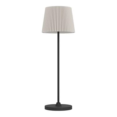 EGLO Leonero LED-bordslampa, med batteri, trådlös, svart och beige nattbordslampa i metall med veckad lampskärm, touch-dimbar, USB-uppladdningsbar, varmvitt till neutralt vitt ljus EGLO Leonero LED-bordslampa, med batteri, trådlös, svart och beige nattbordslampa i metall med veckad lampskärm, touch-dimbar, USB-uppladdningsbar, varmvitt till neutralt vitt ljus