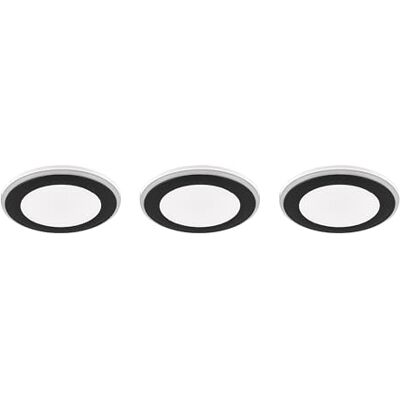 Trio Leuchten Trio LED Argus infälld lampa set med 3 653610332, matt svart plast med RBG 4 Watt LED med färgförändring, fjärrkontroll, dimbar Trio Leuchten Trio LED Argus infälld lampa set med 3 653610332, matt svart plast med RBG 4 Watt LED med färgförändring, fjärrkontroll, dimbar