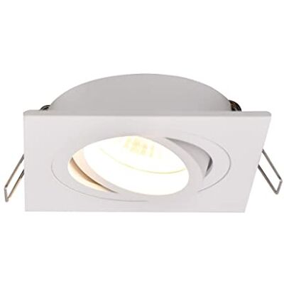 Zumaline Lighting Zumaline RONDOO Nedtryckbar spotlight fyrkantig, vit, 1x GU10 Zumaline Lighting Zumaline RONDOO Nedtryckbar spotlight fyrkantig, vit, 1x GU10
