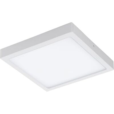 EGLO ansluter LED-taklampa Fueva-C, smart hem taklampa, material: gjuten metall, plast, färg: vit, L: 30x30 cm, dimbar, vit och färger justerbar EGLO ansluter LED-taklampa Fueva-C, smart hem taklampa, material: gjuten metall, plast, färg: vit, L: 30x30 cm, dimbar, vit och färger justerbar