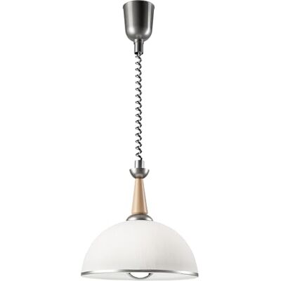 LAMKUR Höjdjusterbar hänglampa CHIARA 1 x E27/60 W/230 V silverbok, silver, beige LAMKUR Höjdjusterbar hänglampa CHIARA 1 x E27/60 W/230 V silverbok, silver, beige