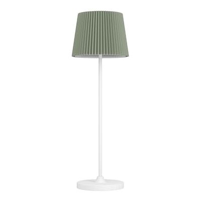 EGLO Leonero LED-bordslampa, med batteri, trådlös, grön och vit nattbordslampa i metall med veckad lampskärm, touch-dimbar, USB-uppladdningsbar, varmvitt till neutralt vitt ljus EGLO Leonero LED-bordslampa, med batteri, trådlös, grön och vit nattbordslampa i metall med veckad lampskärm, touch-dimbar, USB-uppladdningsbar, varmvitt till neutralt vitt ljus