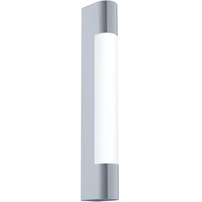 EGLO LED-vägglampa bärare, 1 lampa, LED-spegellampa i rostfritt stål och plast, badrum i krom, vit, LED våtrum, IP 44, L: 35 cm EGLO LED-vägglampa bärare, 1 lampa, LED-spegellampa i rostfritt stål och plast, badrum i krom, vit, LED våtrum, IP 44, L: 35 cm