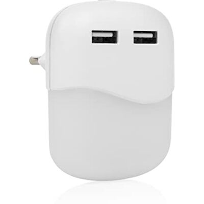 Smartwares LED-nattlampa, 2 USB-portar för laddning av smarttelefonen, dag/natt-skymningssensor, ISL-60026 Smartwares LED-nattlampa, 2 USB-portar för laddning av smarttelefonen, dag/natt-skymningssensor, ISL-60026