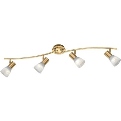 Trio Leuchten LED-taklampa "Levisto" i mässing matt, glas alabasterfarbig vit 871010408 Trio Leuchten LED-taklampa "Levisto" i mässing matt, glas alabasterfarbig vit 871010408