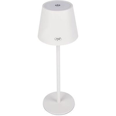 PNI LT04W bordslampa med LED 2,5W, batteri 1200 mAh, laddning via USB-C, 150 lumen, varmvitt ljus 3000K, pekknapp, dimbar, färg Vit PNI LT04W bordslampa med LED 2,5W, batteri 1200 mAh, laddning via USB-C, 150 lumen, varmvitt ljus 3000K, pekknapp, dimbar, färg Vit