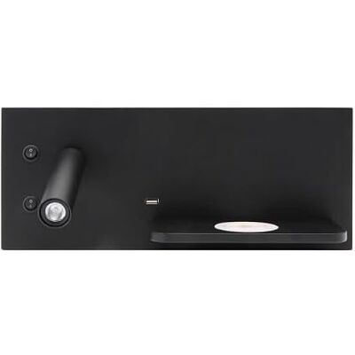 Zarivy Vägglampa 2 + 8 W 4 000 k vänster svart kardborreband med USB + Qi, 130 lm belysning, dubbel tändning, kompakt storlek 14 x 35 x 14 cm, perfekt för alla moderna utrymmen. Zarivy Vägglampa 2 + 8 W 4 000 k vänster svart kardborreband med USB + Qi, 130 lm belysning, dubbel tändning, kompakt storlek 14 x 35 x 14 cm, perfekt för alla moderna utrymmen.