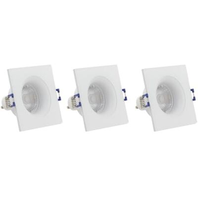 Xanlite Set med 3 spotlights GU10 50W 4000K fyrkantig vit IP44 Xanlite Set med 3 spotlights GU10 50W 4000K fyrkantig vit IP44