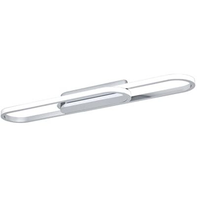 EGLO LED-lampa taklampa oval Conivarena, takarmatur vardagsrum, metall i kromlook, varm- till kallvit, 69 cm EGLO LED-lampa taklampa oval Conivarena, takarmatur vardagsrum, metall i kromlook, varm- till kallvit, 69 cm