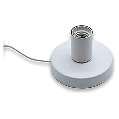 VoltShine Bas E27 vit skrivbordsbas, med kamera för anslutning av Kline-stil, perfekt för dekorativa eller funktionella lampor VoltShine Bas E27 vit skrivbordsbas, med kamera för anslutning av Kline-stil, perfekt för dekorativa eller funktionella lampor