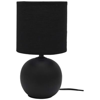 HOME DECO FACTORY , LA0040, Keramisk bordslampa med modern och raffinerad design, perfekt för alla interiörer, sprider ett mjukt ljus Storlek: H25 cm, Färg: Svart HOME DECO FACTORY , LA0040, Keramisk bordslampa med modern och raffinerad design, perfekt för alla interiörer, sprider ett mjukt ljus Storlek: H25 cm, Färg: Svart