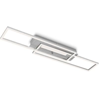 BRILONER LED-taklampa med centralljus, varmvit ljusfärg, separat strömbrytare, minnesfunktion, svängbar vardagsrum, borstad aluminium BRILONER LED-taklampa med centralljus, varmvit ljusfärg, separat strömbrytare, minnesfunktion, svängbar vardagsrum, borstad aluminium