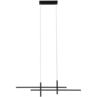 EGLO LED hängande lampa Trepiliano, pendel för matbord, taklampa i svart metall, varmvit, 2500 lumen EGLO LED hängande lampa Trepiliano, pendel för matbord, taklampa i svart metall, varmvit, 2500 lumen
