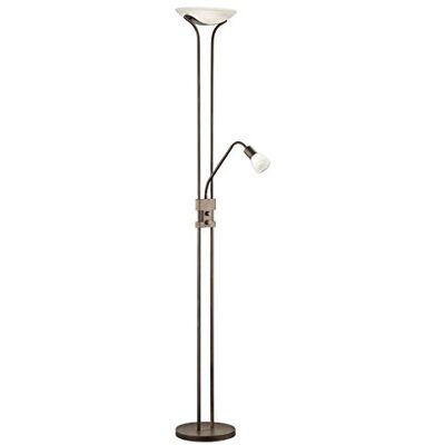 Trio Leuchten LED-fluter i nickel matt, alabasterfärgat glas, vit 421910207 Trio Leuchten LED-fluter i nickel matt, alabasterfärgat glas, vit 421910207