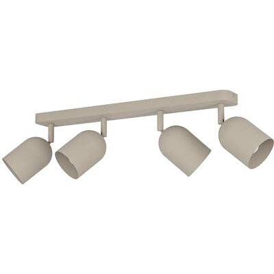 EGLO Tilston Taklampa med 4 ljuskällor, takstrålkastare för vardagsrum, takspotlight av sandfärgat stål, E14-sockel EGLO Tilston Taklampa med 4 ljuskällor, takstrålkastare för vardagsrum, takspotlight av sandfärgat stål, E14-sockel