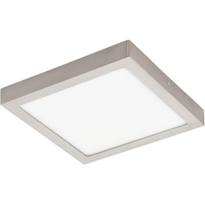 EGLO ansluter LED-taklampa Fueva-C, smart hem taklampa, material: gjuten metall, plast, färg: nickel matt, L: 30x30 cm, dimbar, vit och färger justerbar EGLO ansluter LED-taklampa Fueva-C, smart hem taklampa, material: gjuten metall, plast, färg: nickel matt, L: 30x30 cm, dimbar, vit och färger justerbar