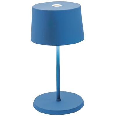 Zafferano , Olivia Mini Bordslampa, Bärbar och Uppladdningsbar Bordslampa med Touch Control, Lämplig för vardagsrum och utomhus, Dimmer, 2200-3000 K, Höjd 22 CM, Färg Capri Blå Zafferano , Olivia Mini Bordslampa, Bärbar och Uppladdningsbar Bordslampa med Touch Control, Lämplig för vardagsrum och utomhus, Dimmer, 2200-3000 K, Höjd 22 CM, Färg Capri Blå