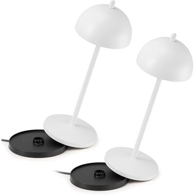 LA VILLE LUMIÈRE LA VILLE LUMIÖNRE LVL set med 2 EvaG trådlösa bordslampor – LED touch-dimbar lampa för inomhus/utomhus IP65 – ljustemperatur från 2200 till 3 000 K, lång livslängd, aluminium, vit LA VILLE LUMIÈRE LA VILLE LUMIÖNRE LVL set med 2 EvaG trådlösa bordslampor – LED touch-dimbar lampa för inomhus/utomhus IP65 – ljustemperatur från 2200 till 3 000 K, lång livslängd, aluminium, vit